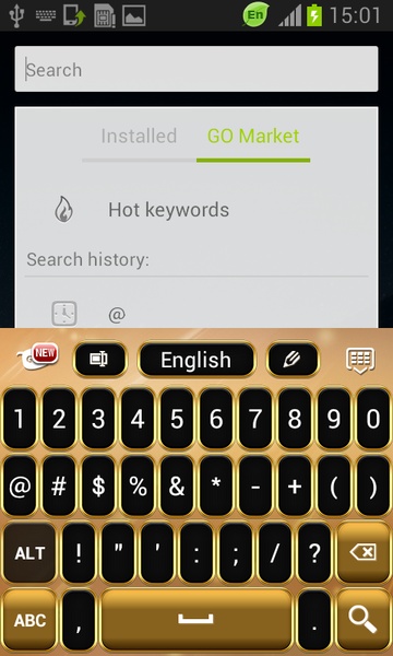 Neon Gold GO Keyboard - Preview 3