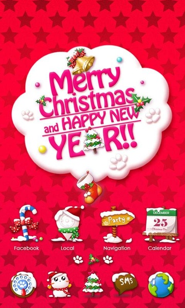 Christmas Cat GOLauncher EX Theme - Preview 6