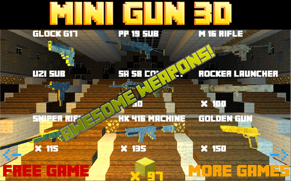 Mine Gun 3d - Cube FPS - Preview 6