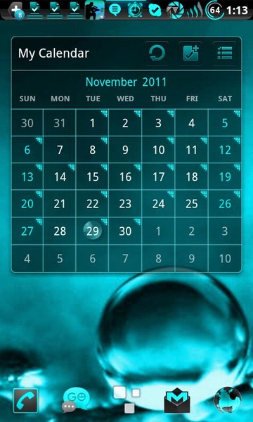 GOWidget ElectricCyan Theme by TeamCarbon - Preview 3