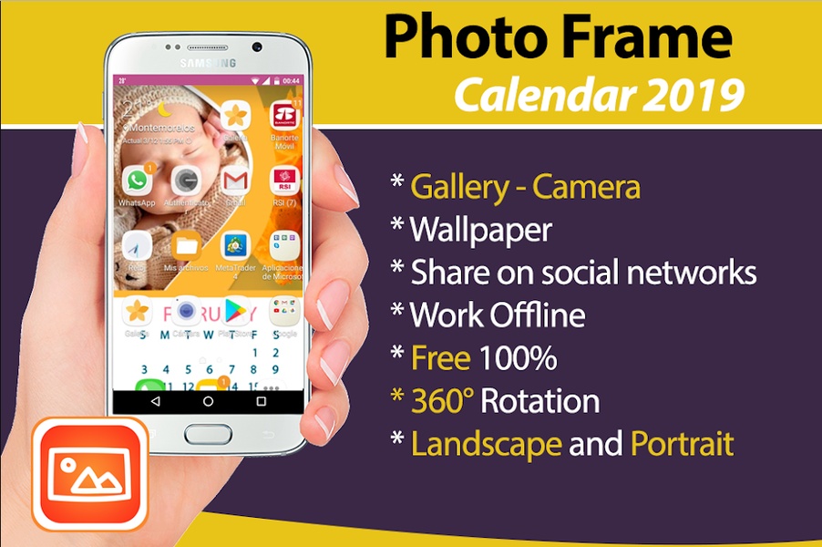 Calendar 2019 Photo Frame Wallpaper Portrait - Preview 7