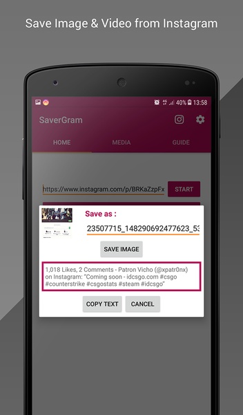 SaverGram - Save Instagram photo & video - Preview 1
