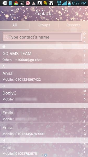GO SMS WINTER IS COMING Theme - Preview 2