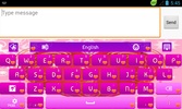 GO Keyboard Purple Heart Theme screenshot 4