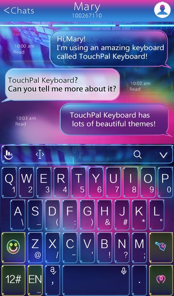 TouchPal SkinPack Colorful Neon - Preview 3