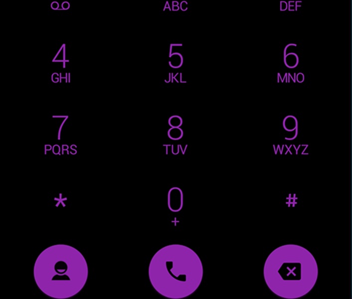 ExDialer Flat BlackPurple theme - Preview 1