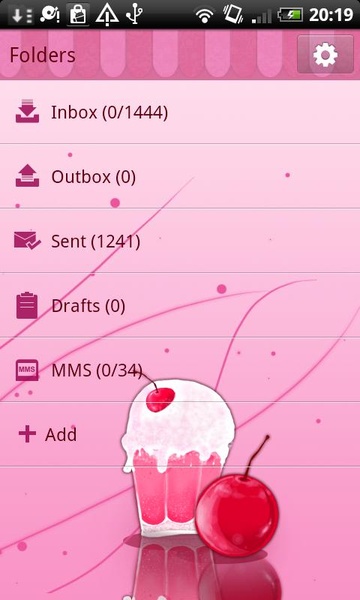 GO SMS Milkshake Theme - Preview 2