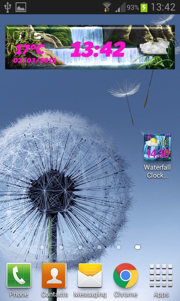 Waterfall Clock Weather Widget - Preview 5