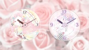 Analog clock Flowery kiss screenshot 5