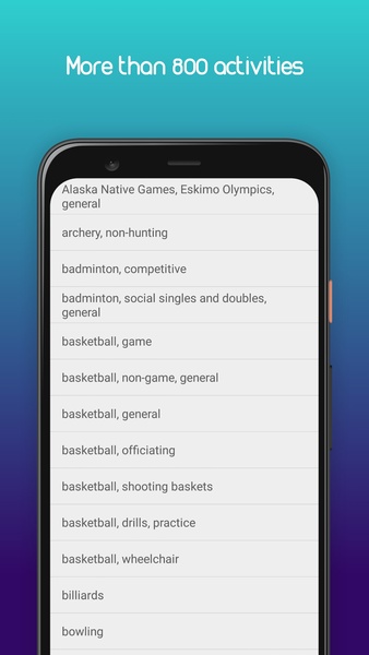 Caloriedex: Burned calories calculator - Preview 3
