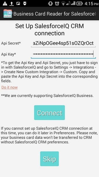 Business Card Reader for SalesforceIQ CRM - Preview 7