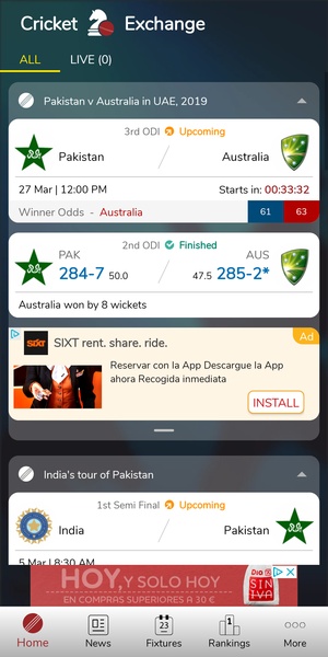 Cricket Exchange - Preview 2