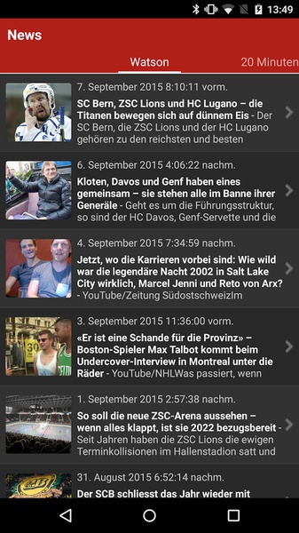 HockeyInfo - Preview 4