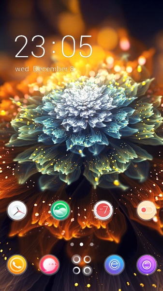 Shiny Golden Beautiful Flower theme - Preview 3
