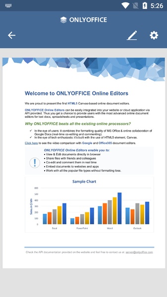 ONLYOFFICE Documents for Android - Download the APK from Uptodown