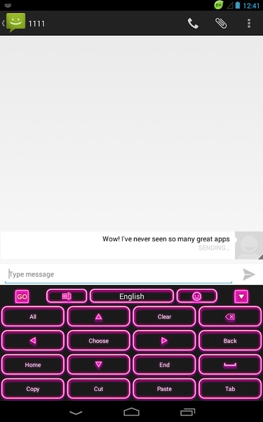 GO Keyboard Pink Glow - Preview 3