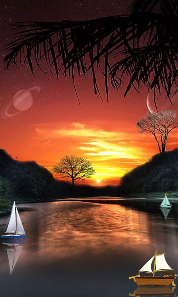 Galaxy S5 Sunset Boats - Preview 4