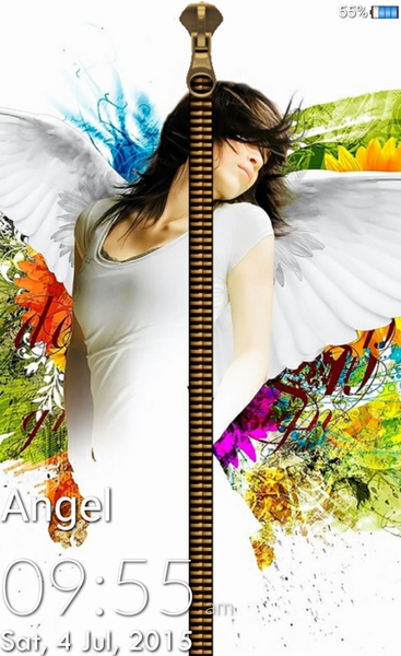 Angel Zipper Lock Screen - Preview 2