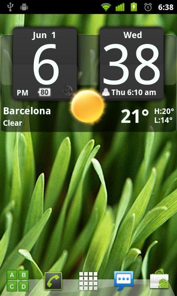 Sense Analog Clock Widget Dark - Preview 1