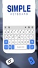 Blue White Chat Keyboard Theme screenshot 4