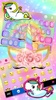 Rainbow Pink Rose Unicorn Keyb screenshot 3