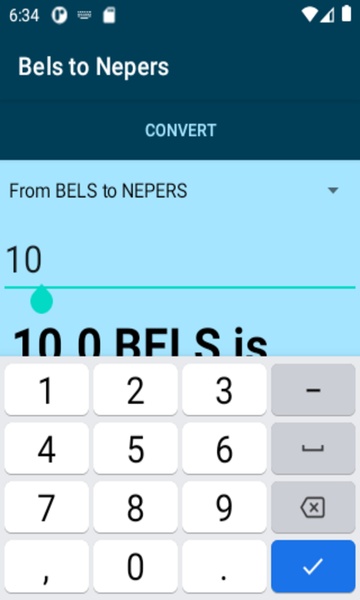 Bels to Nepers converter - Preview 3