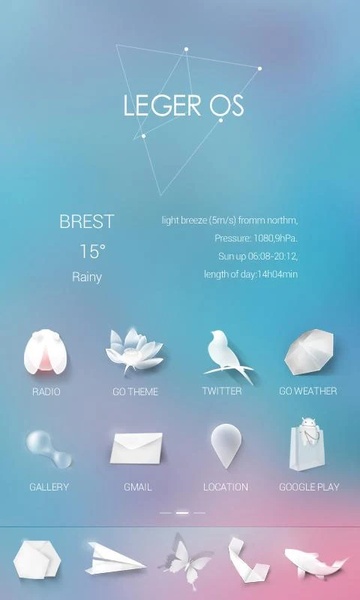 Leger OS GOLauncher EX Theme - Preview 4