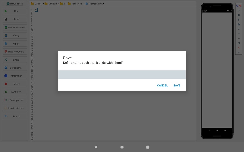 HTML Editor PRO (Tablet) - Preview 1
