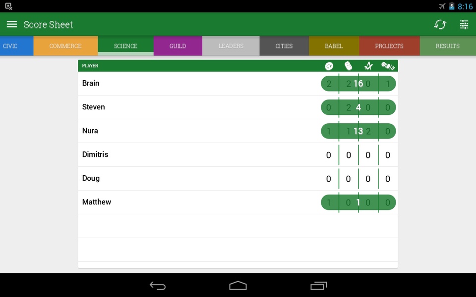 7 Wonders Score Sheet - Preview 14