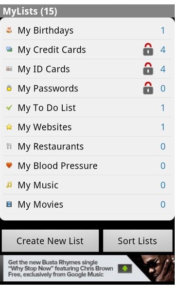MyLists - Preview 4