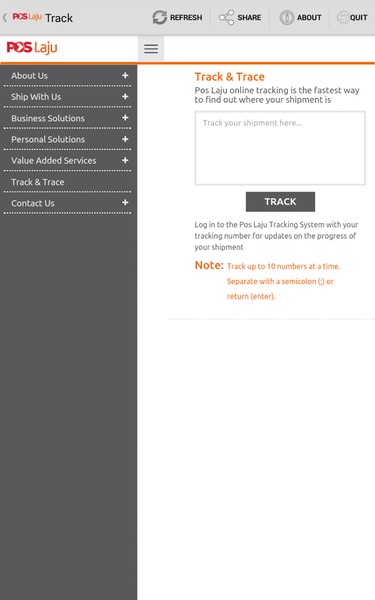 PosLaju Tracker - Preview 2