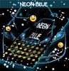 Neon Blue Race Cars Go Keyboard screenshot 3