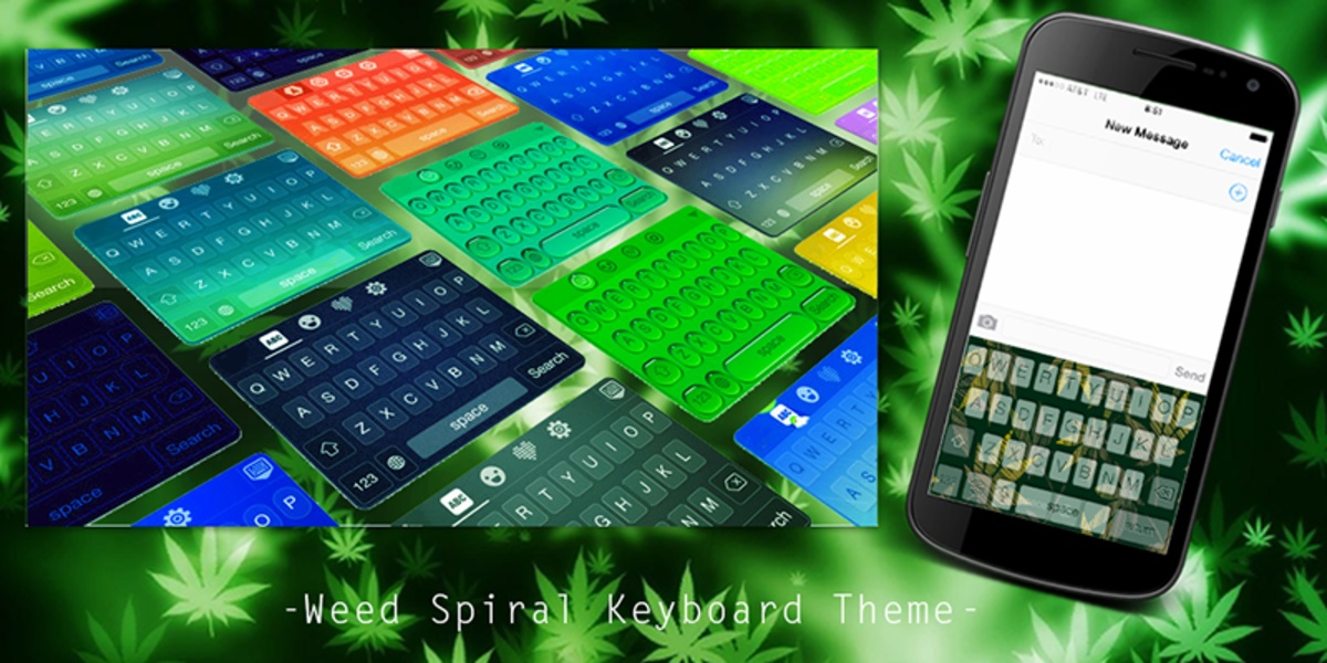 Weed Spiral Keyboard Theme - Preview 2