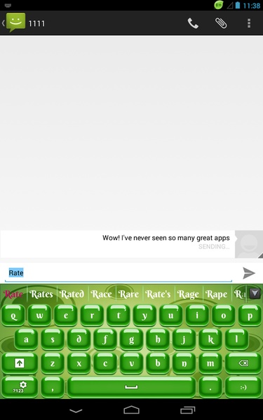 GO Keyboard Green - Preview 1