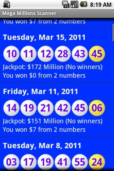 Mega Millions Scanner Lite - Preview 2