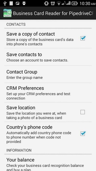 Business Card Reader for PipedriveCRM - Preview 6