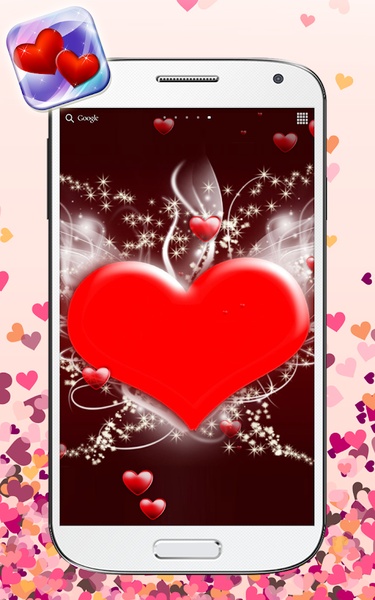 Cute Hearts Live Wallpaper HD - Preview 2