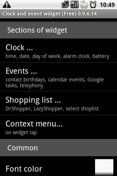 Clock and event widget (Free) - Preview 4