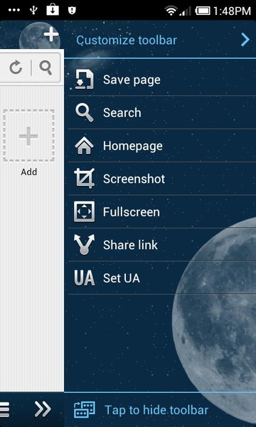 Starry Night Boat Browser Theme - Preview 1