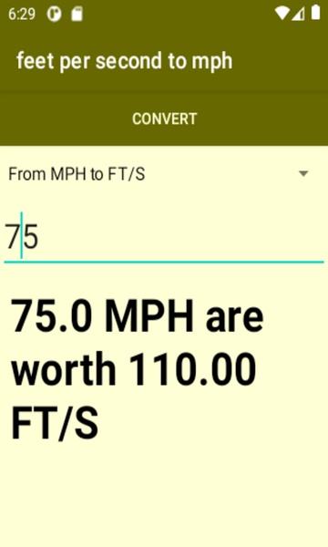 feet per second to mph converter - Preview 1