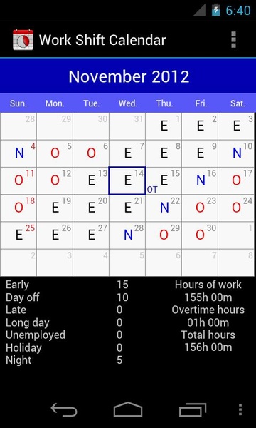 Work Shift Calendar - Preview 6