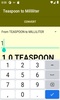 Teaspoon to Milliliter converter screenshot 3