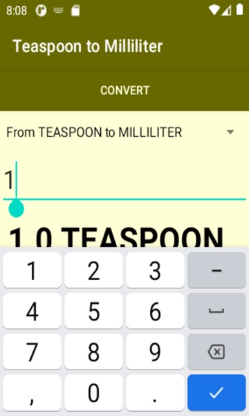 Teaspoon to Milliliter converter - Preview 3