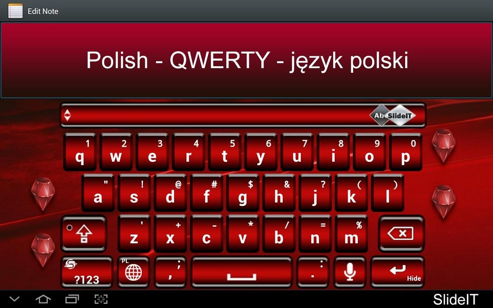 SlideIT Polish [QWERTY] Pack - Preview 4