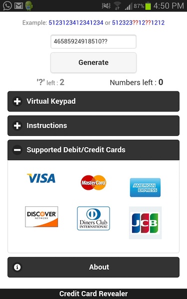 Credit Card Revealer - Preview 2