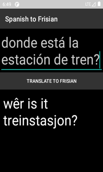 Spanish to Frisian Translator - Preview 1