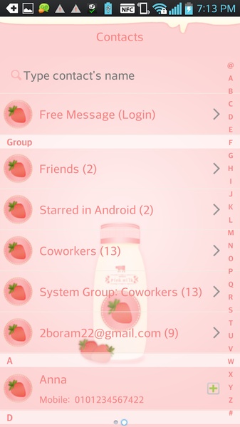 GO SMS milk Theme - Preview 2