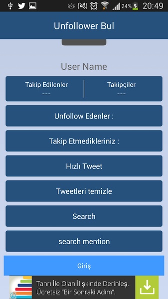 Find Unfollowers App - Preview 2