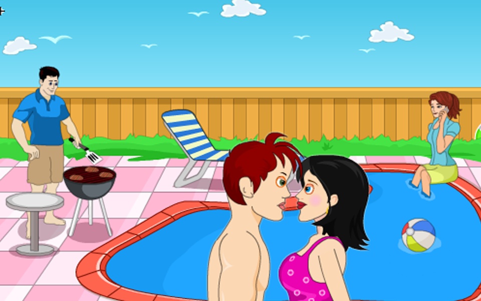 Fun Swimming Pool Love Kiss - Preview 8