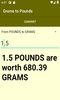 Grams to Pounds converter screenshot 1